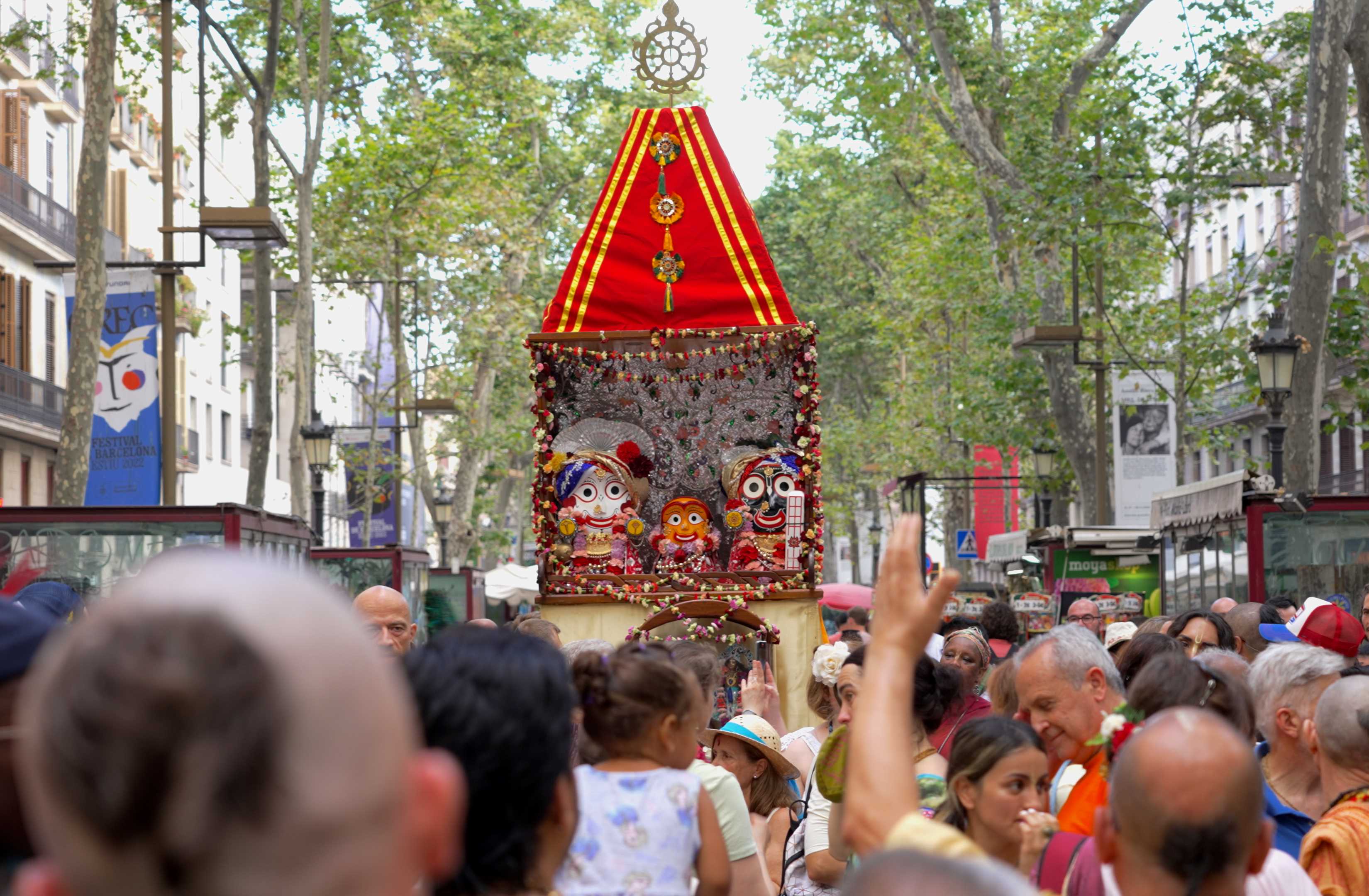 Ratha Yatra, hindu pilgrimage illustration